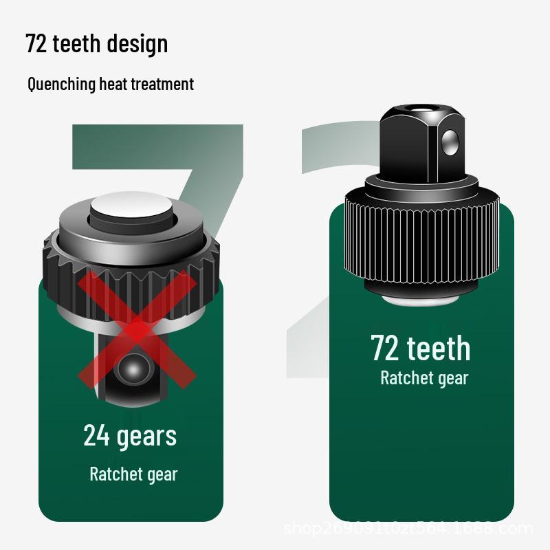 53-Piece 72-Tooth Socket and Ratchet Wrench Set for Car Repair