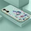 Case for Infinix Hot 12i 20S 20i 30i 12 40 Pro 40i 30 20 4G 5G 12 Play Fashion Flower Pattern Plating Butterfly Silicone Cover