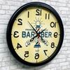 Santel Reversible Wall Clock BARBER Diameter 320 x 40mm Japanese-made SQ08-BK Black,