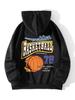 Basketball Back Print American style Hoodies Kapuzenpullover für Herren Damen Harajuku Y2k Hoodie Bequeme Lässige Sweatshirts