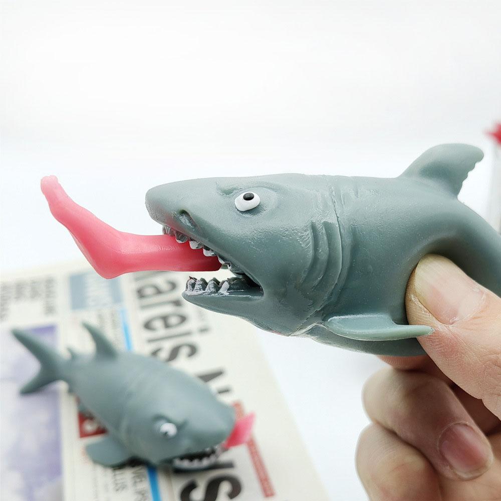 Funny Shark Squeeze Toy Interesting Animal Prank Humor Stress Relief Anti Stress Fidget Toy For Kids Adults Random Color