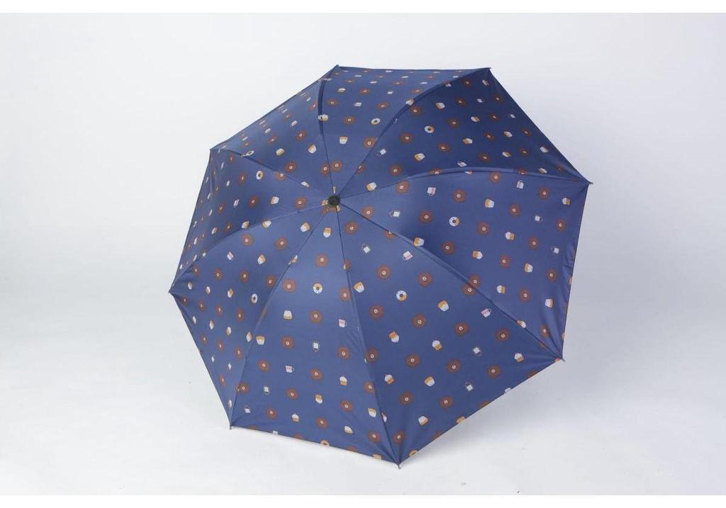 UV Protection Folding Umbrella with Black Glue Sunshade for Students - Dual-Use for Rain and Shine