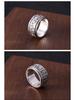 Men's Rotating Index Finger Ring - S925 Sterling Silver, Retro Thai Style, Fashionable Jewelry