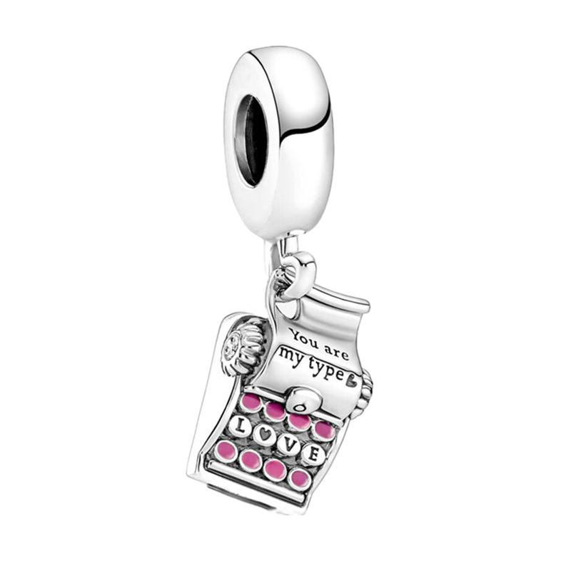New Reading Notebook Passport Charm Bead for Silver Bracelet Bangle DIY Jewelry Women Accessories