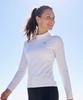 Baellob Women'S Standard Zip-Up Rash Guard White