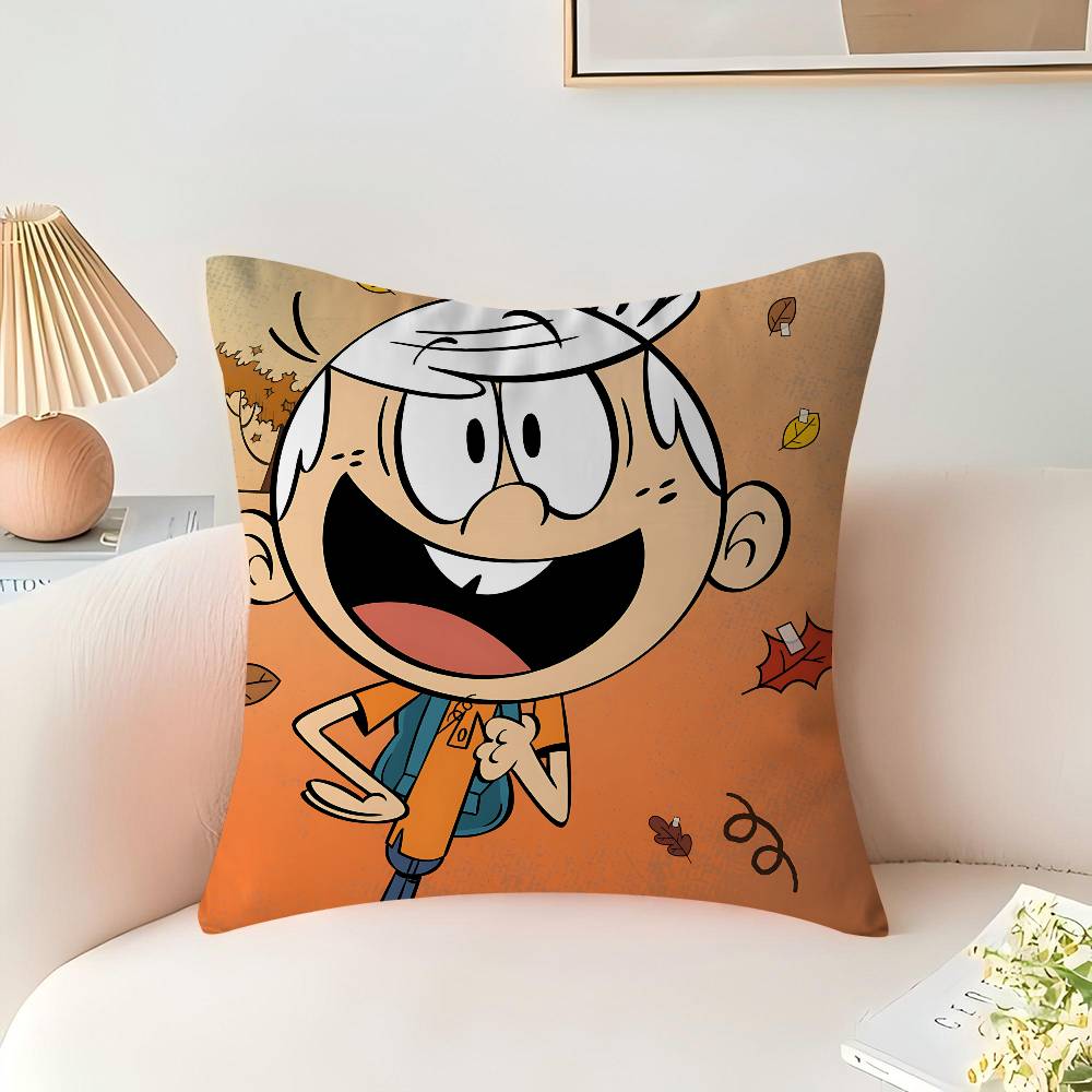 

Anime The L-loud House Cushion Cover 30x50 Polyester Sofa Cushions Decorative Throw Pillows Home Decoration Pillowcover 16x16Inch