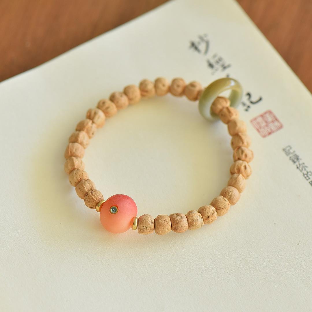 Hot-selling Baixiangzi Bead Bracelet, White Jade Bodhi Root Bracelet, Handheld Double-Circle Buddhist Beads for Women, Decorative Beads, Men s Passion Seed Running Ring