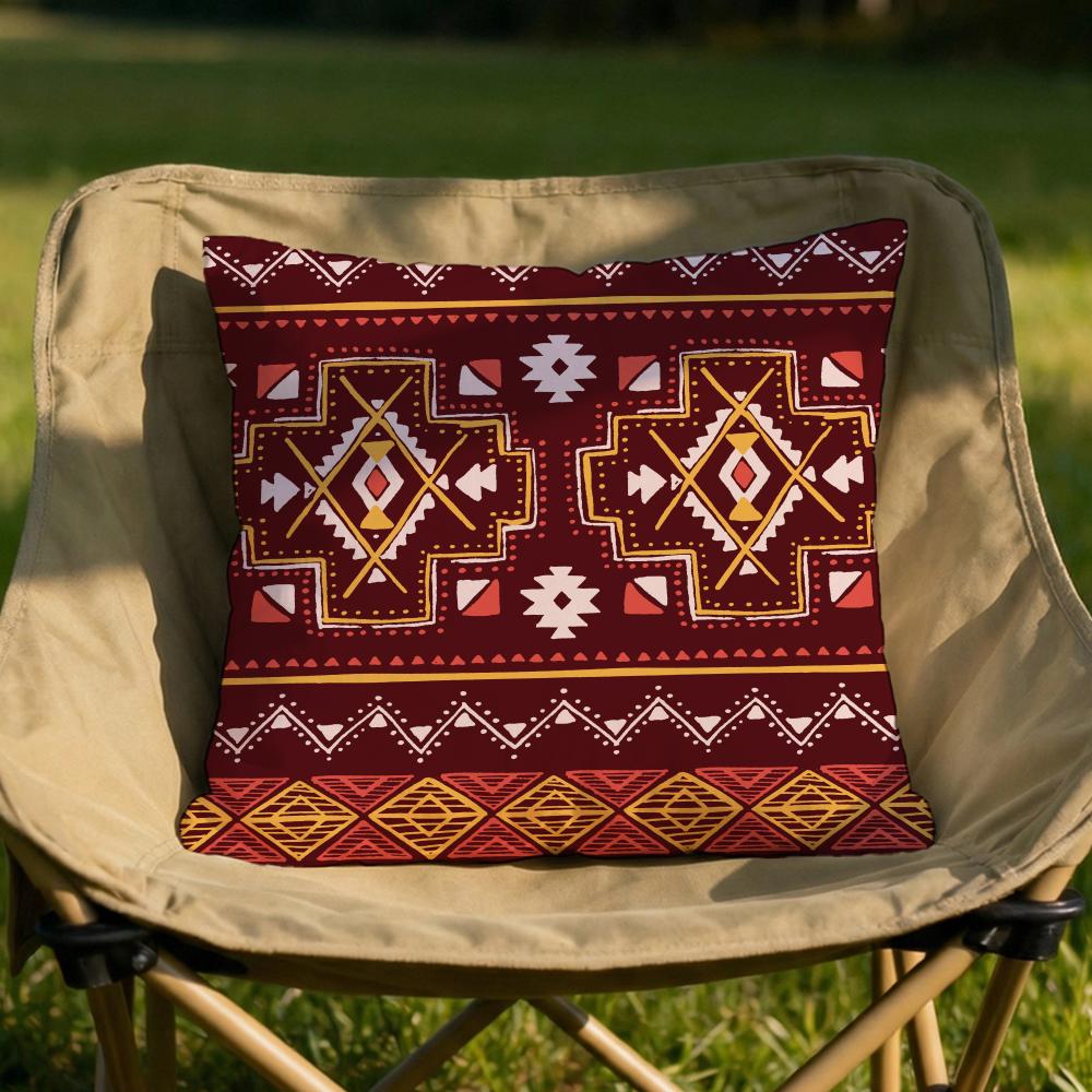 Bohemian Ethnic Prints Cushion Cover Soft Reversible  Durable Pillow Cover  MultiScene Use for Home  Car Daily Comfort