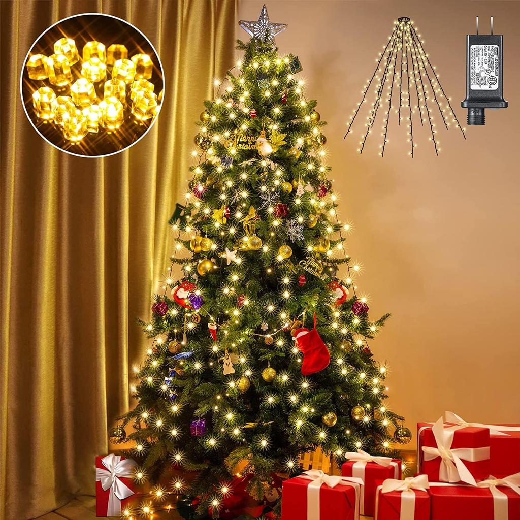 New LED Christmas Decoration String Christmas Tree 8 Lighting Memory Perfect for New Indoor and Outdoor Use [2024 Model] Lights, Lights, Patterns,