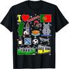 Simboli disegnati a mano portoghesi, Mappa del Portogallo, icone culturali T-Shirt