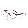 Retro Metal Cat Eye Reading Glasses Women Blue Light Blocking Presbyopia Eyeglasses with Diopter +1.0 1.5 2.0 2.5 3.0 3.5.4.0