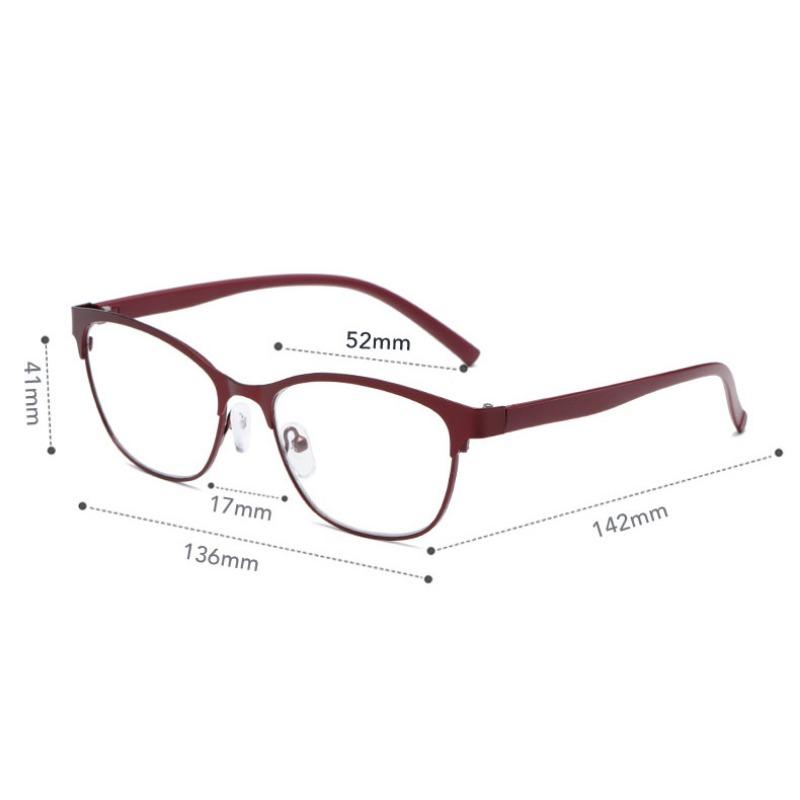 Retro Metal Cat Eye Reading Glasses Women Blue Light Blocking Presbyopia Eyeglasses with Diopter +1.0 1.5 2.0 2.5 3.0 3.5.4.0