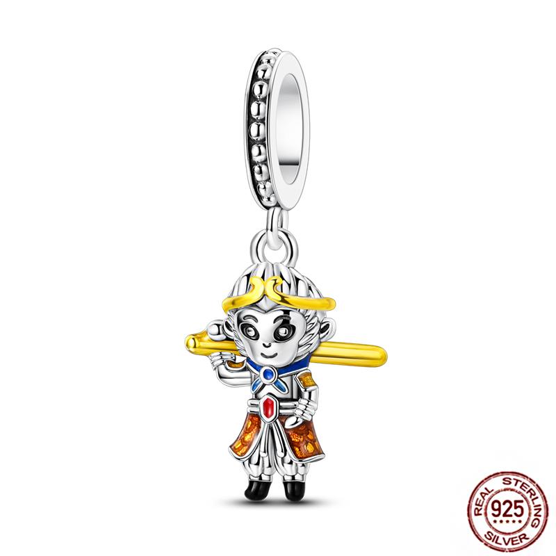 Rose Gold Yellow Charms Copper Sunflower Leopard Firefly Beads Fit Original Bracelet Luminous Charmdiy Jewelry Gift