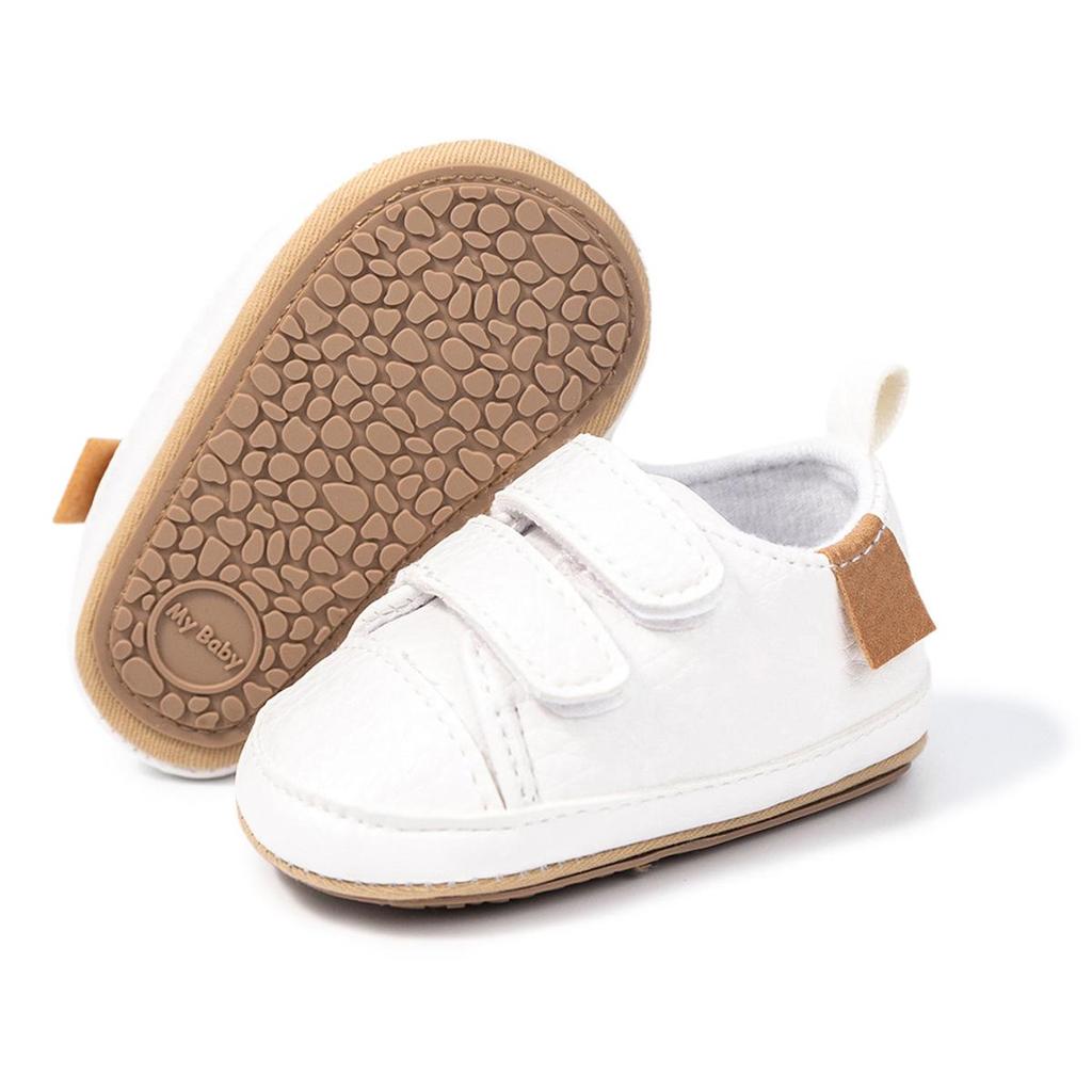 New Spring/Autumn Non-Slip Toddler Shoes, 0-1 Year, Rubber Sole, Double Velcro, PU Surface
