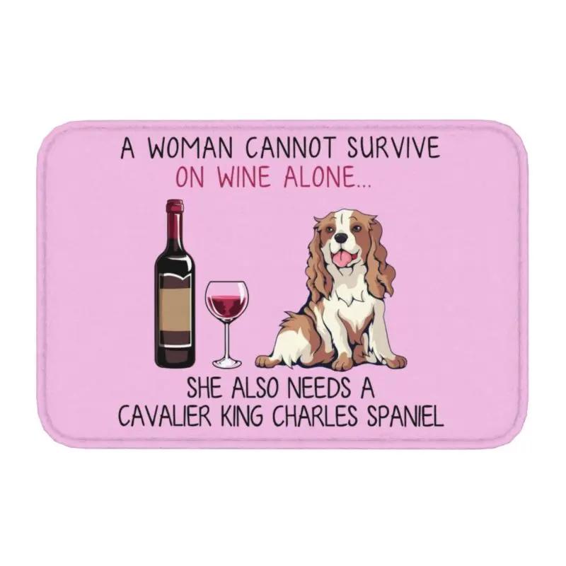 

Cute Shih Tzu Dog And Wine Doormat Anti-Slip Bathroom Kitchen Mat Garden Garage Door Floor Entrance Carpet Rug 40x60cm