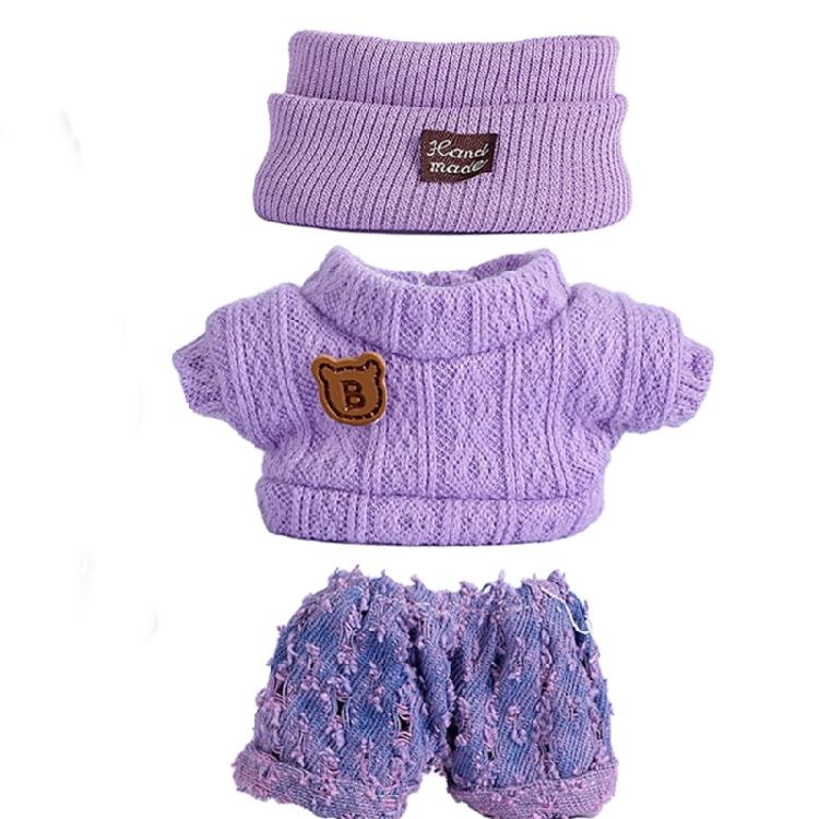 

Doll Costume 17cm Plush Figure Doll Clothing Set Easy Change Doll Display Children Pretend Play Dressingup Accessories