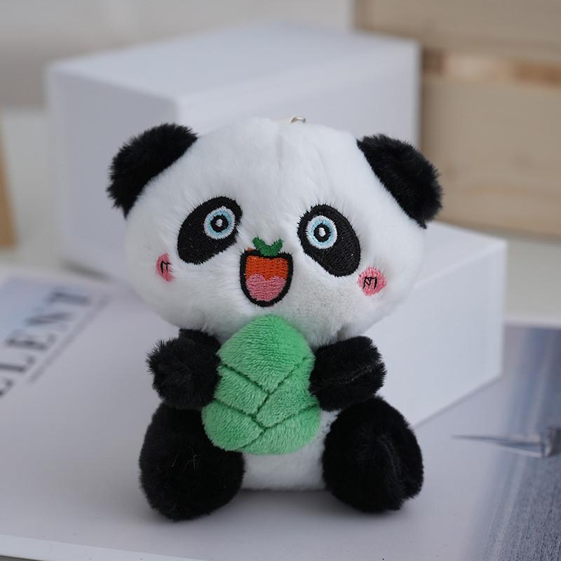Fashionable Panda Plush Keychain Lovely 3d Doll For Bags And Couples