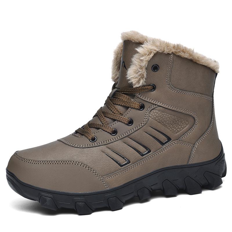 Men's Plus Size Waterproof Non-Slip Warm Snow Boots for Outdoor Hiking Winter