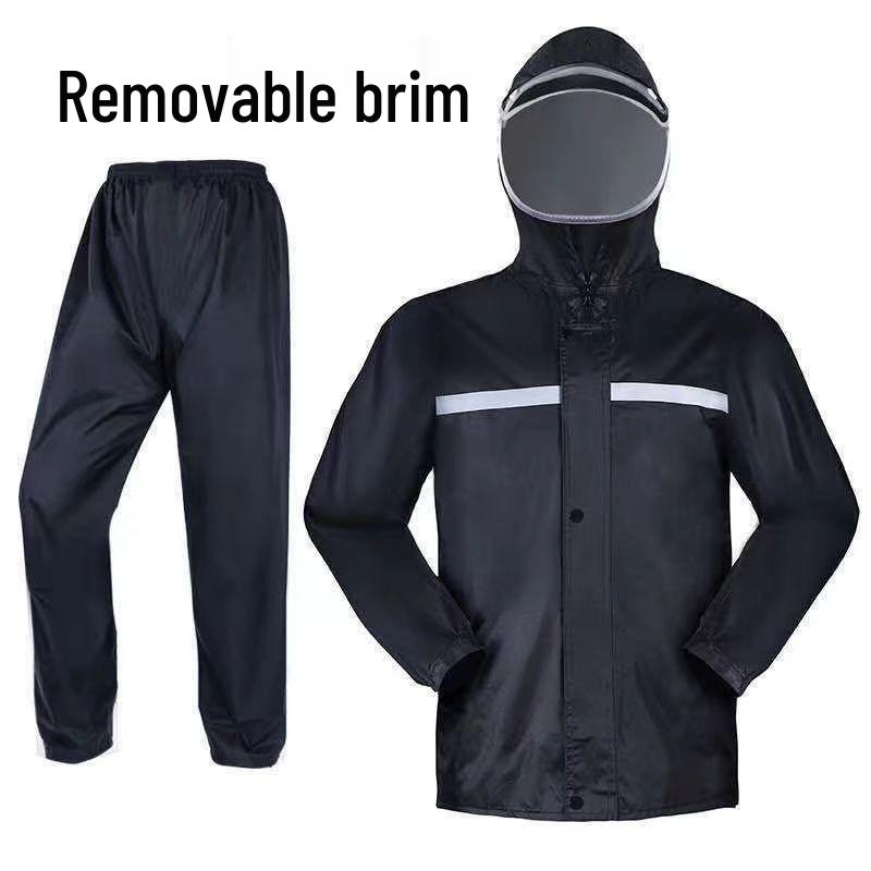 Unisex Reflektierendes Regenanzug-Set (Jacke & Hose) für Motorrad & Outdoor, Starkregen-Schutz für Lieferfahrer