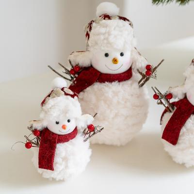 Snowman Dolls Ornaments Knitted Fabric Gifts Snowman Pendant Happy New Year 2025 Decor Merry Christmas Christmas Snowman Dolls