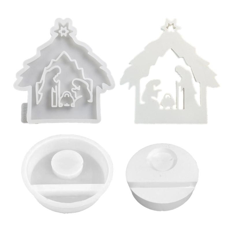 Flexible Silicone Candle Holder Mold Multi Purpose Silicone Craft Mold for Praying Candle Holder and Soap Making 1