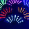 Colorful Glow Folding LED Fan Portable LED Luminous Fan Glowing Hand Fan  Rave Festival
