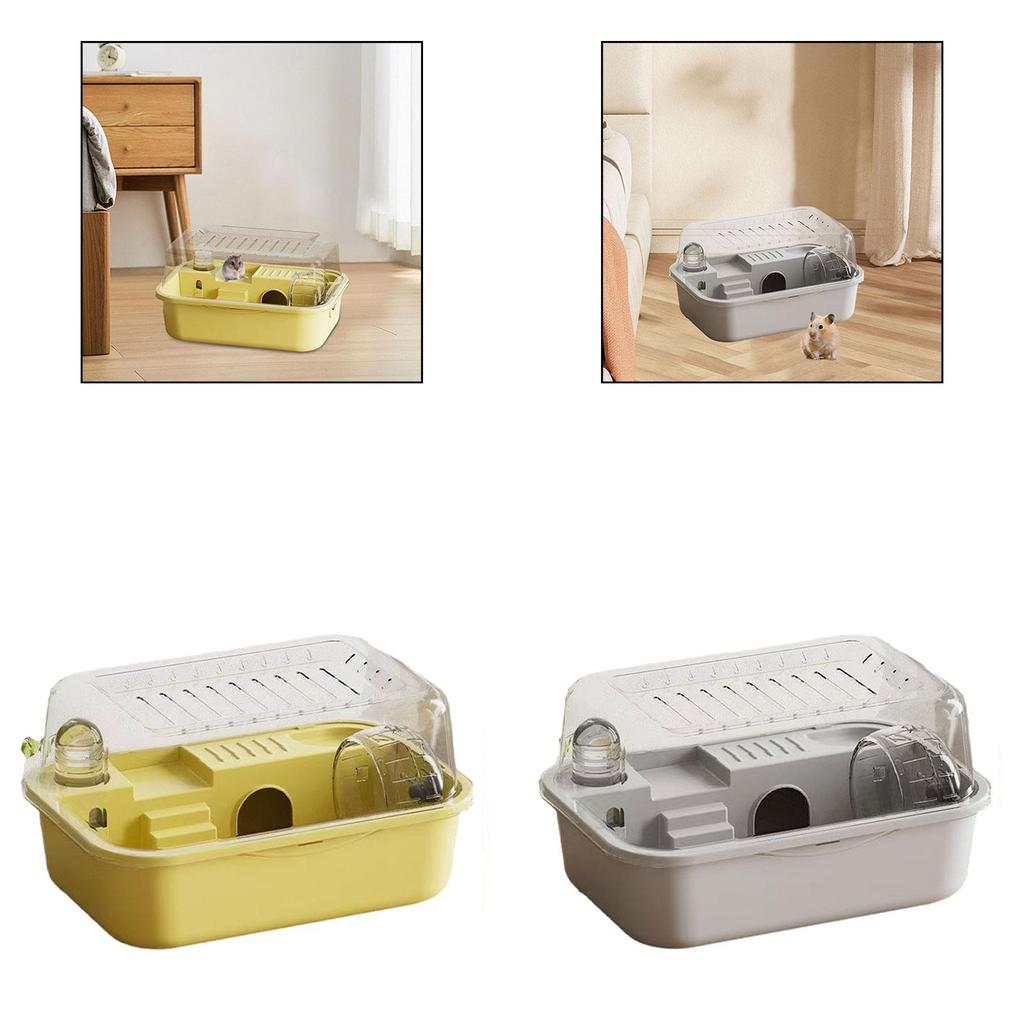 Large Hamster Cage Habitat Open Roof Breathable Silent Runway Portable House