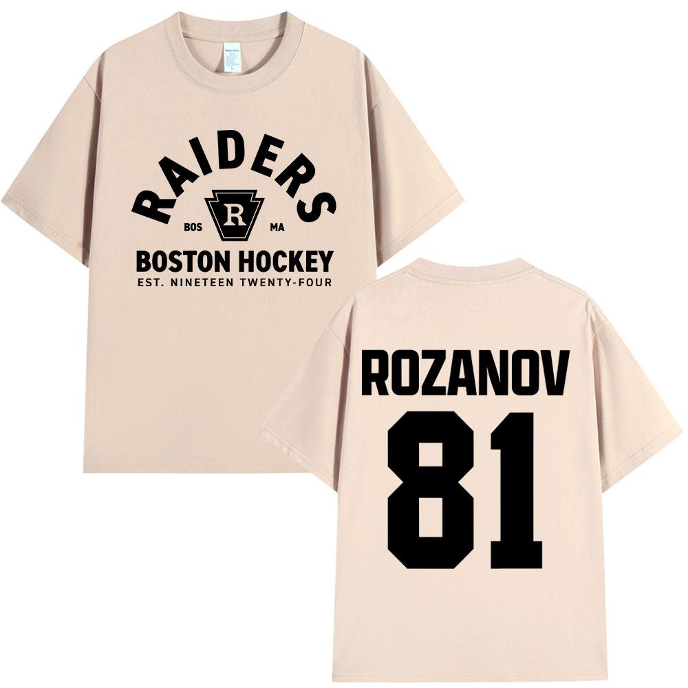 Heated Rivalry Warm Rival LIya Rozanov 81 Boston Raiders Tshirts 2026 Summer Men Women Luxury Fashion Cotton Tshirt Street Y2K