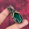 Faceted Zambian Emerald Pendant Copper Wire Wrapped Gemstone Pendant Handmade Pendant Antique Copper Jewelry Gifts for Her Wire Wrap Jewelry