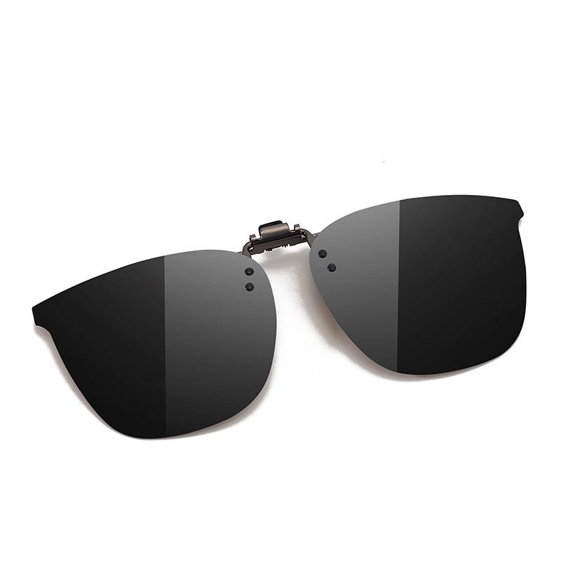 Stylish Polarized Clip-on Sunglasses for Driving and Fishing - Ultra-light Flip-up Design for Myopia
