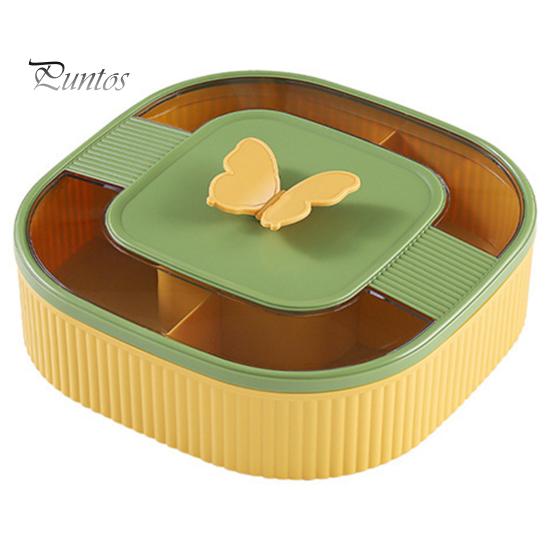 

Поднос для хранения закусок, легкий роскошный отсек, многофункциональный пищевой уникальный ящик для хранения фруктовых орехов, конфет, пластиковый поднос для фруктов жёлтый