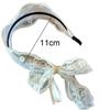 Popular French Style Knot Headband Lace Bow Ribbon Hair Hoops Sweet Wide Ribbon Hair Clip Women