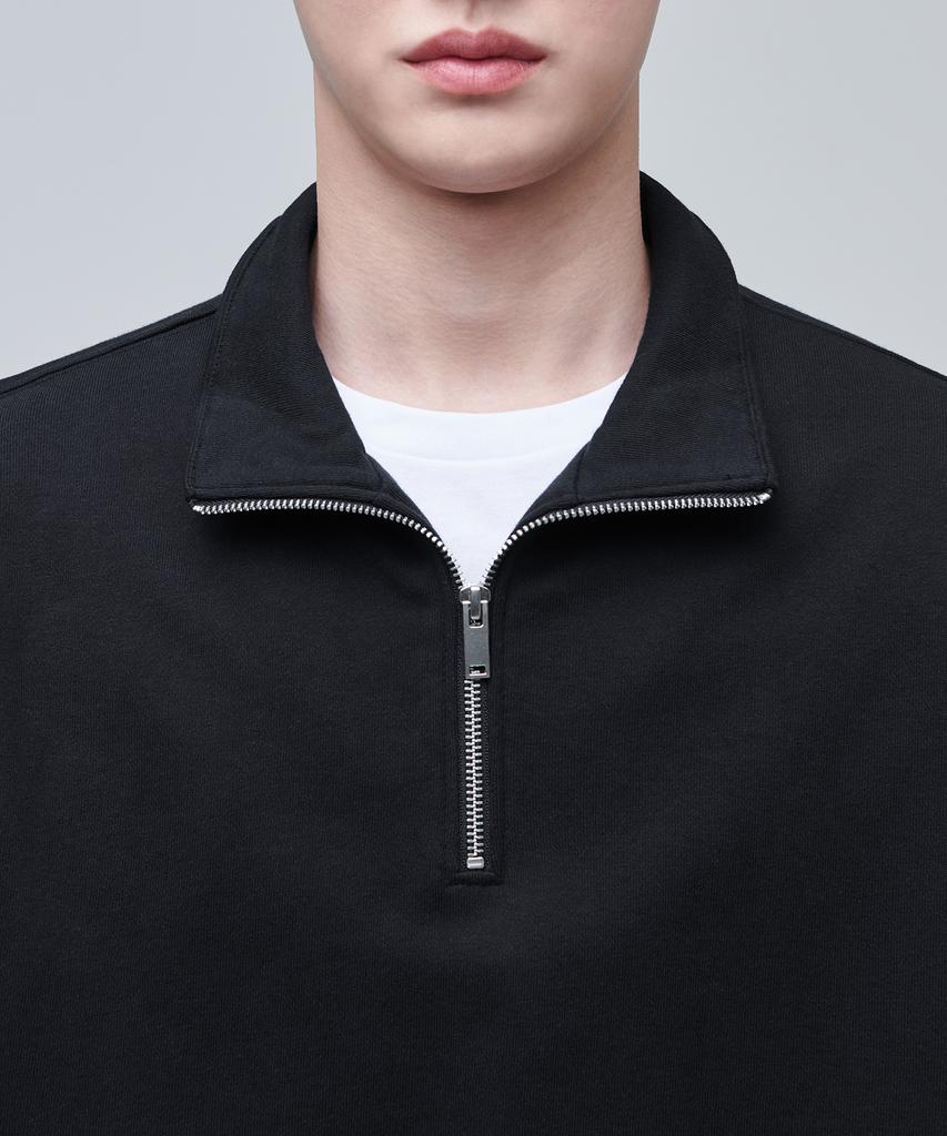 Musinsa Standard Oversized Half Zip Sweatshirt [Black]
