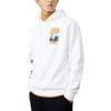 Anta Lifestyle Series Logo Print Hooded Pullover Fleece Long Sleeve Sweatshirt Men sweatshirt Snow-White 152248701-1