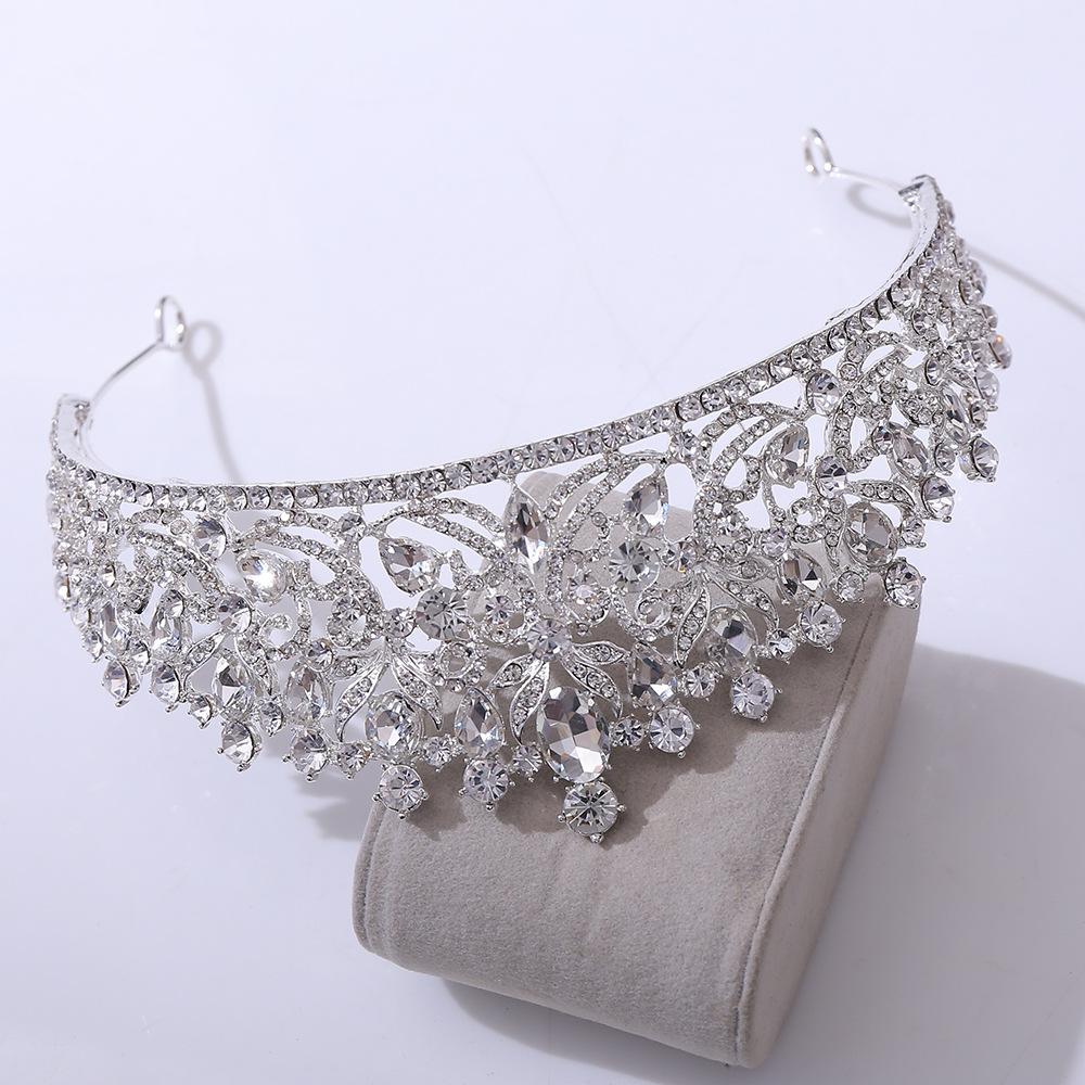 2026 New Jewelry Crown, Women's Alloy European and American Diamond Bridal Hair Accessories Wedding Dress Headgear
