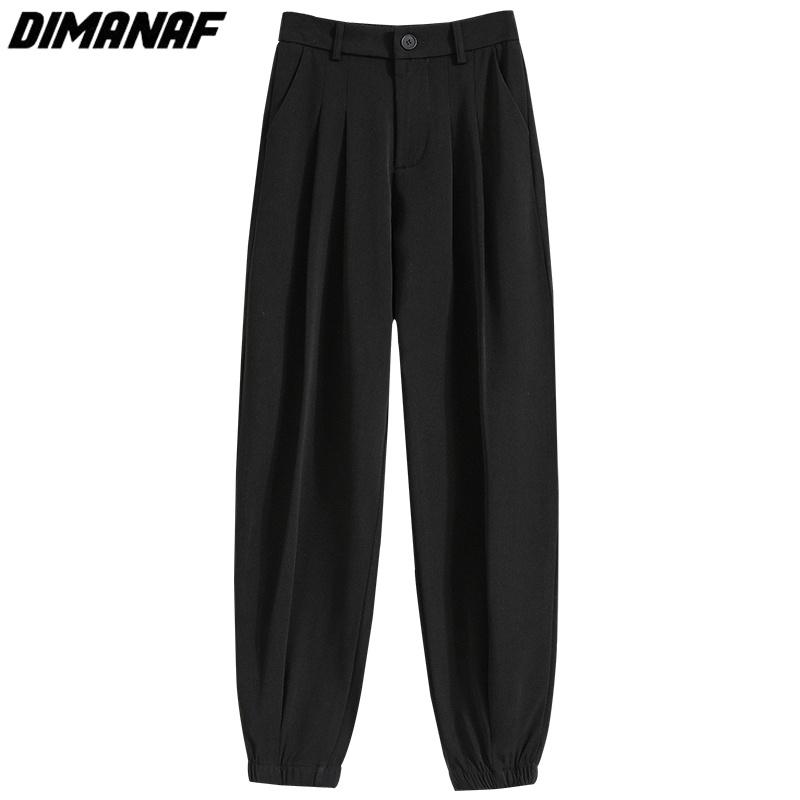 Dimanaf 2025 Plus Size Summer Long Pants Women Pants Loose Casual Female Harem Trousers Grey 5XL