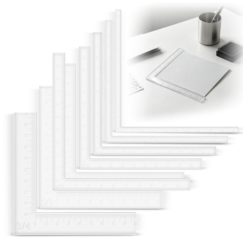 7-Piece Tool Set with Corner Positioning and Pressing Tools for Card Making and Scrapbooking