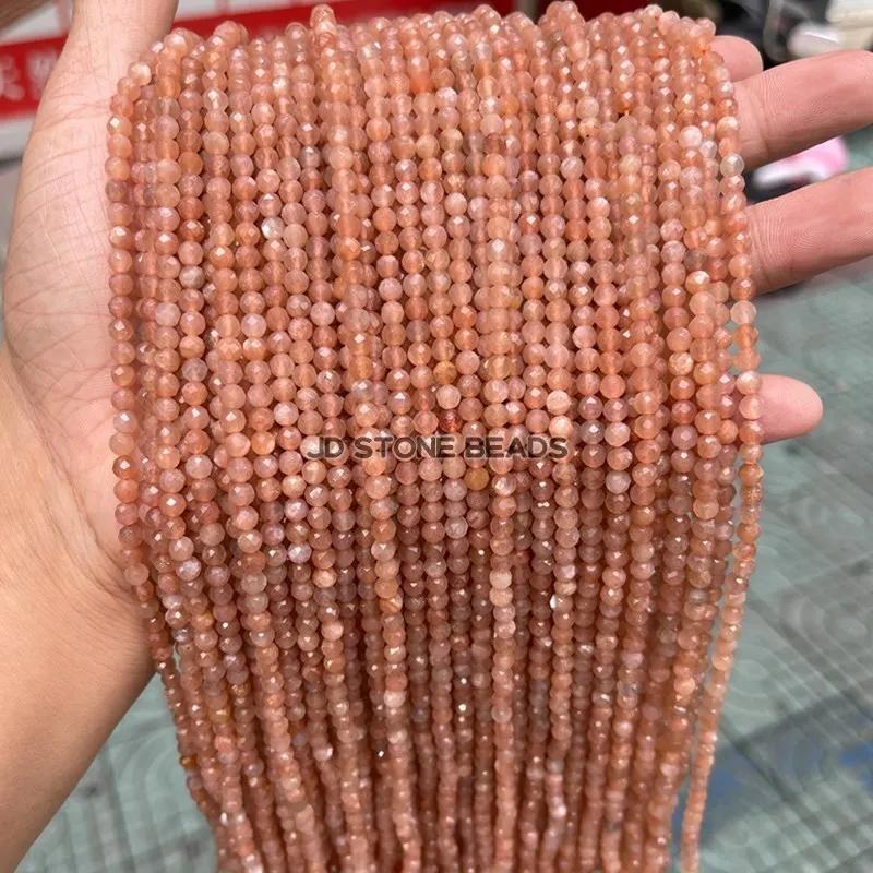 2 3 4mm Natürliche Facettierte Citrin Fluorit Amethyst Steinperlen Runde Mineralperlen Für Schmuckherstellung DIY Armband Zubehör