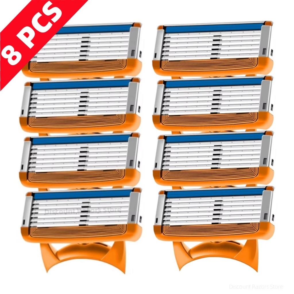 Replaceable Heads Men's Razor 5 Layer Blades Replacement Male Manual Razor Face Beard Hair Trimmer