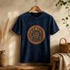 Nomad Sari Stonewashed Cotton T-Shirt - Stay Wild Moon Child - Blue - XL