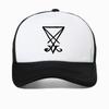 Sigil des Luzifers Baseballkappe Punk Okkult Gotisch Böse Satan Ziegenkopf Pentagramm Satanisch Kappen Atmungsaktive Snapback Hüte