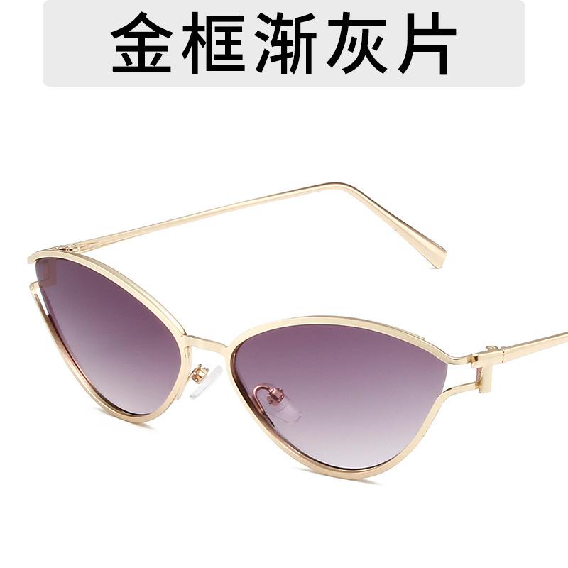 

Модные персонализированные солнцезащитные очки, Дизайн с полыми рамками, Модные «кошачьи глаза», Металлические очки с полной оправой, Солнцезащитные козырьки