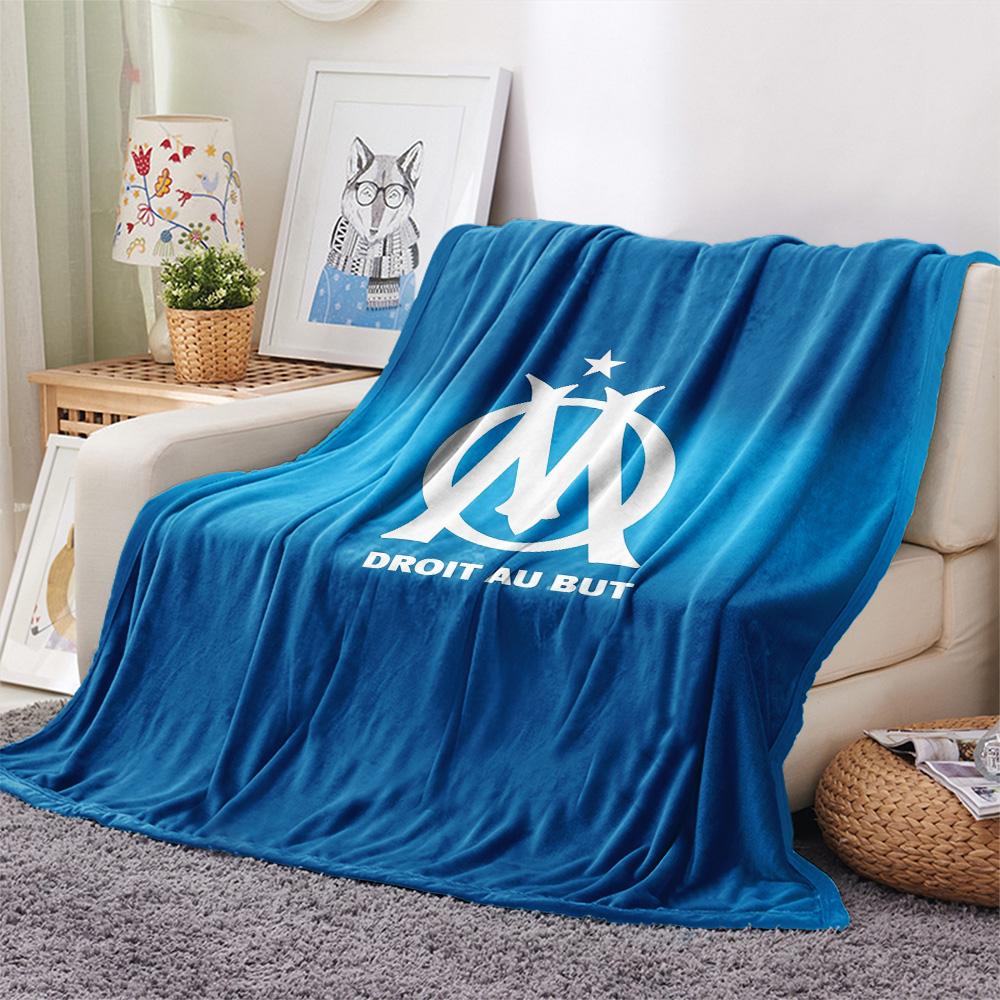 Olympique de Marseille Flannel Blanket, High quality Comfortable for All Seasons, Home Decor, Warmth and Comfort