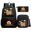 Kapybara Backpack School Roomy Satchel Set 3In1 Pencil Case Bag