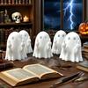 Halloween Finger Puppets Toy Finger Flip Off Ghost Figurines Cute Middle Finger Ghost Statue Gag Gifts for Trick or Treat Party Favors