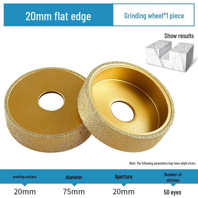 Stone Edge Grinding Wheel for French Edge Granite & Marble Tile - Trimming, Rounding, and Grooving with Angle Grinder