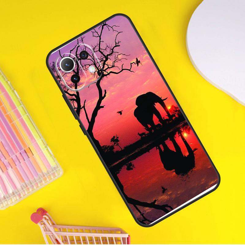 Elephant Animal Cover For Xiaomi 14 Ultra 13 11T 12T 13T 14T Pro POCO X6 X7 Pro X3 X5 F3 F5 F6 M6 Pro Case
