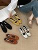 Korean Flat-soled Single Shoes Women 2025 New Niche Straps Hollow Grandma Shoes Fairy Wind Gentle Moral Training Shoes Ladyshoes