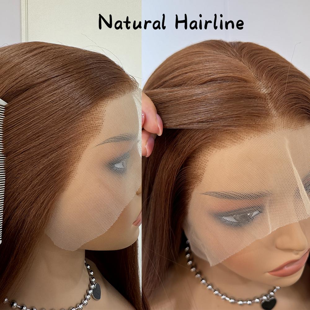 Brown Wig Long Straight Synthetic Lace Front Wigs Light Brown Straight Lace Wigs for Women Chocolate Brown Ready To Wear Cosplay