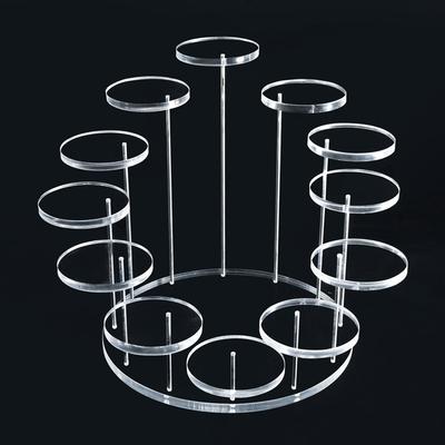 Supports à Cupcakes Multi-Niveaux Rond Transparent Support à Cupcakes pour Baby Shower Mariage Anniversaire